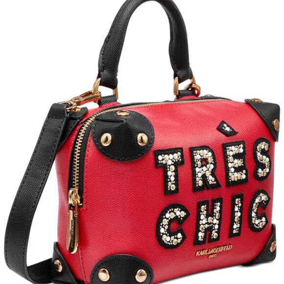 KARL LAGERFELD PARIS Small Gifting Embellished Crossbody TRES CHIC - Picture 3 of 5